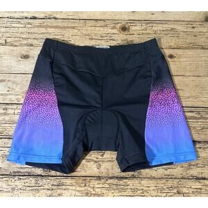 Coolrun Women’s Size XL Multicolored Padded Biker Shorts NWT